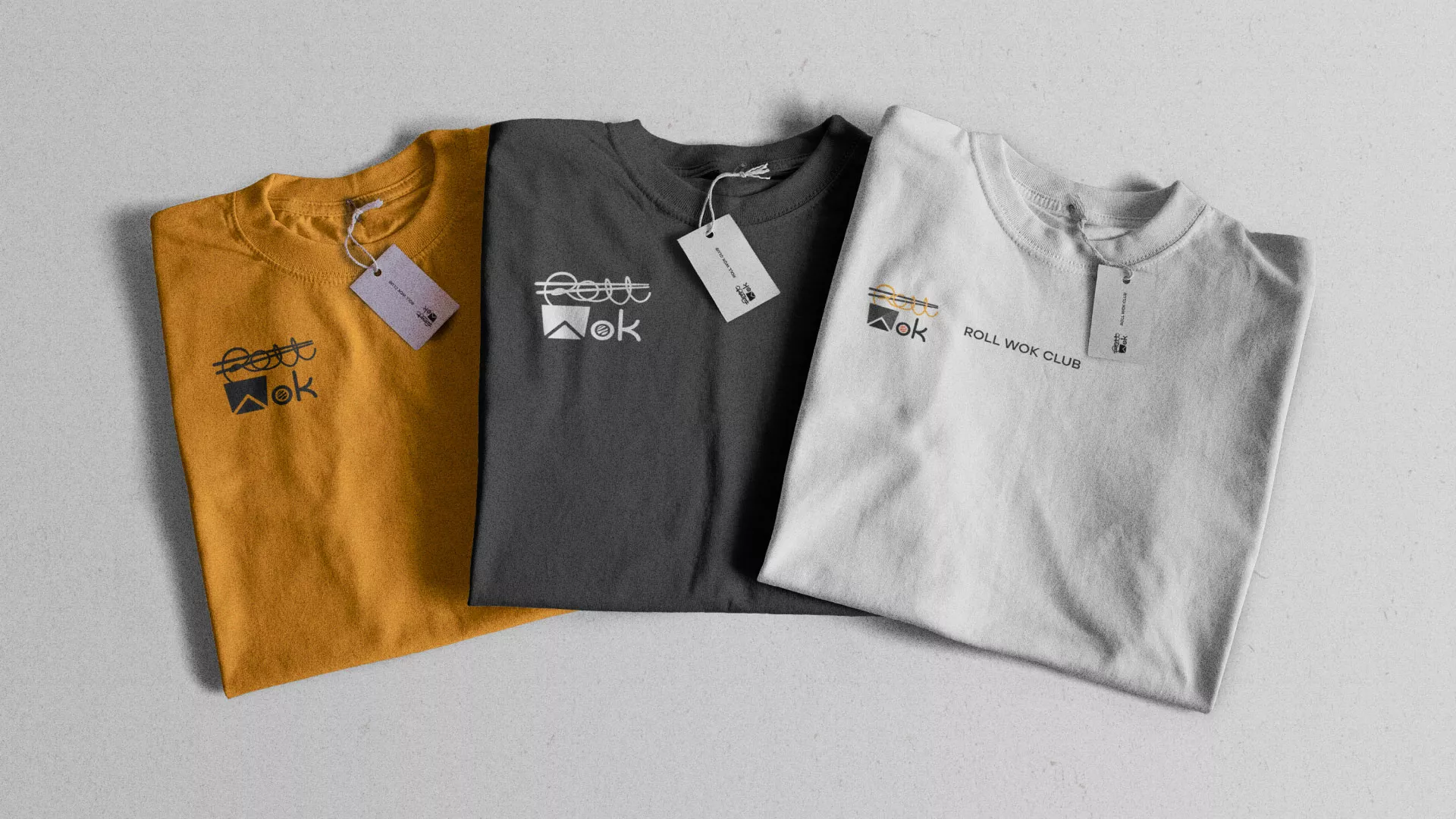 Разработка логотипа суши-бара «Roll Wok Club» в Калуге