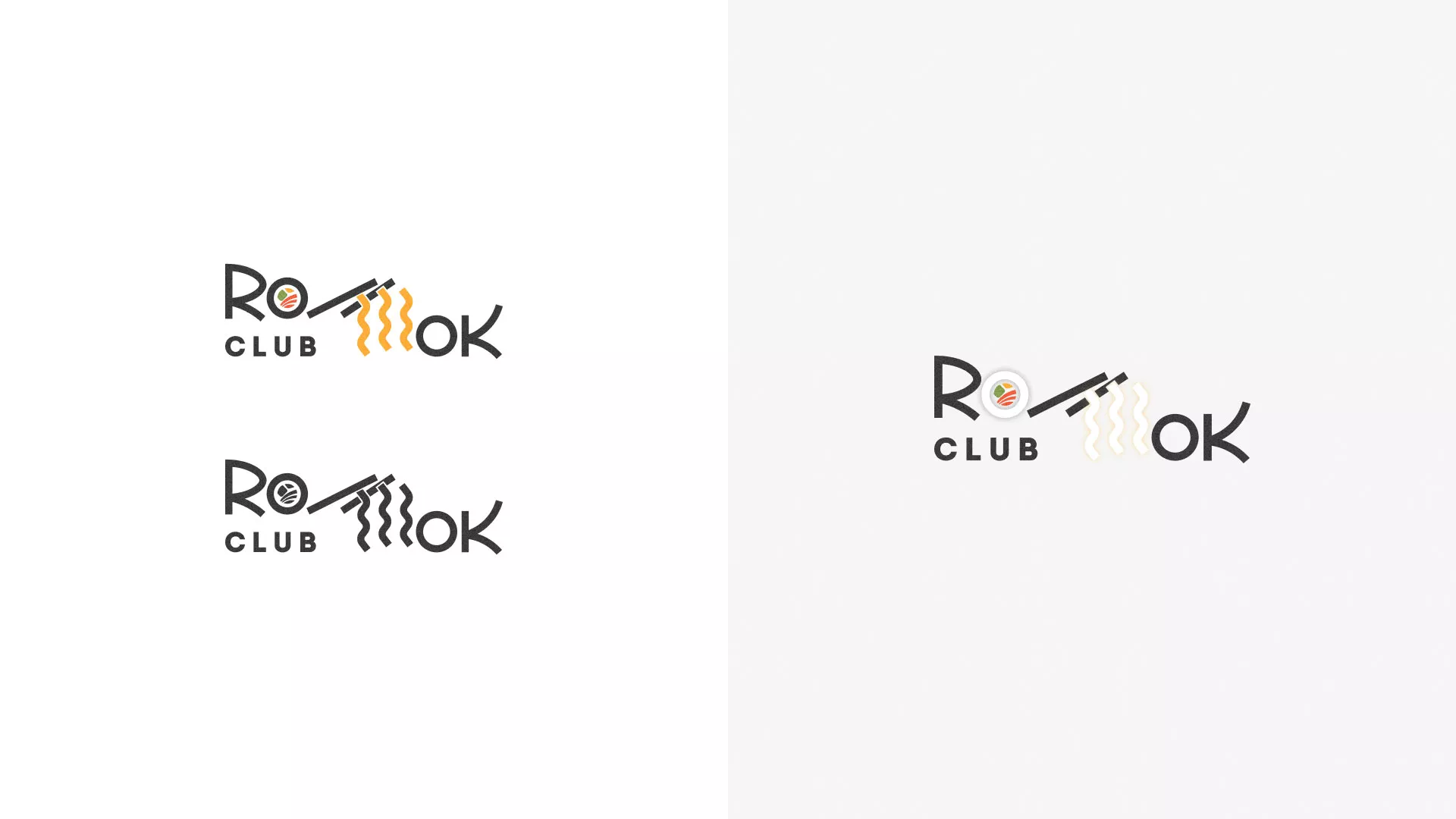 Создание логотипа суши-бара «Roll Wok Club» в Калуге
