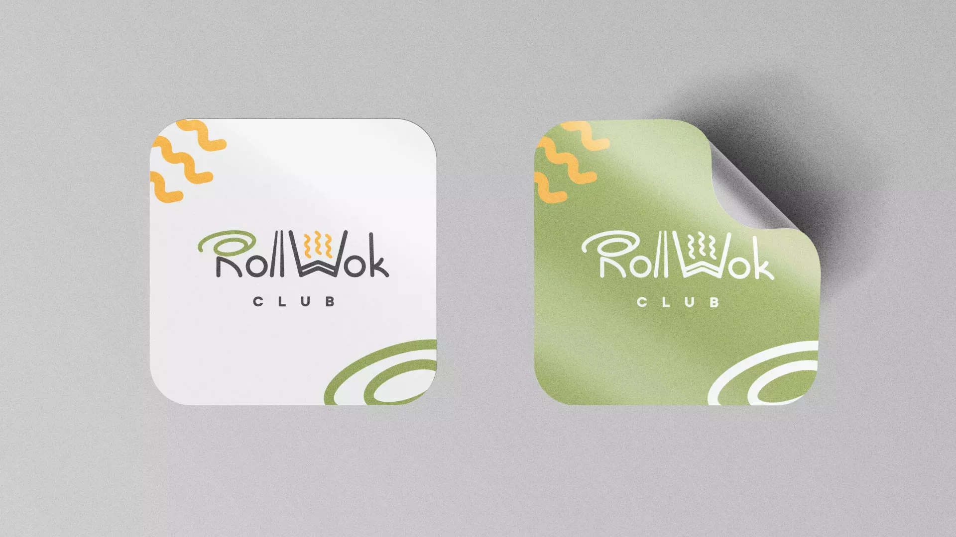 Разработка логотипа и фирменного стиля суши-бара «Roll Wok Club» в Калуге